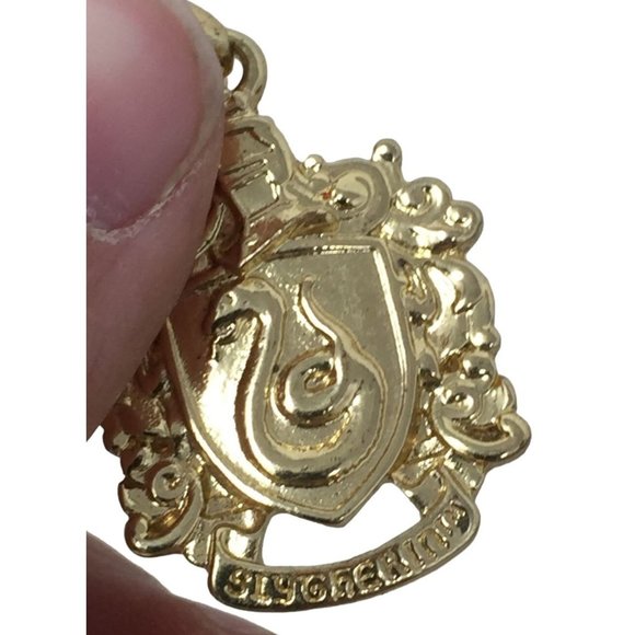 Slytherin Harry Potter Hogwarts Gold Tone Pendant - Picture 2 of 5